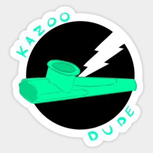 Kazoo Dude (Seafoam) Sticker